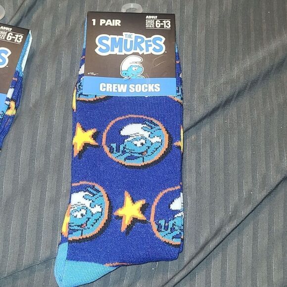 🍄🍄🍄NOSTALGIC SMURF SOX UNISEX - Picture 1 of 2